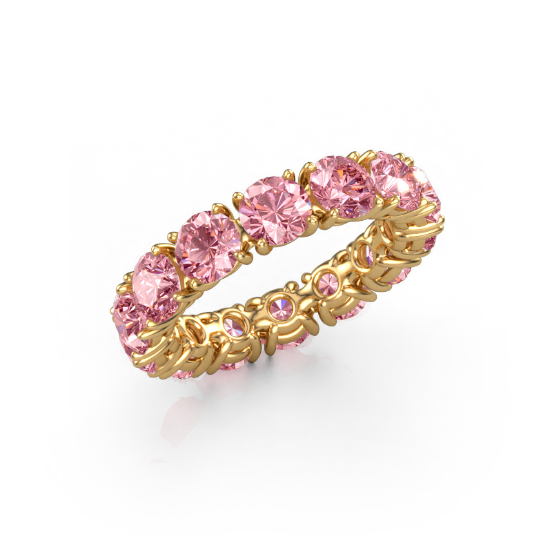 Image de Bague Vivienne 4.7 585 or jaune Diamant synthétique roze 4.7 mm
