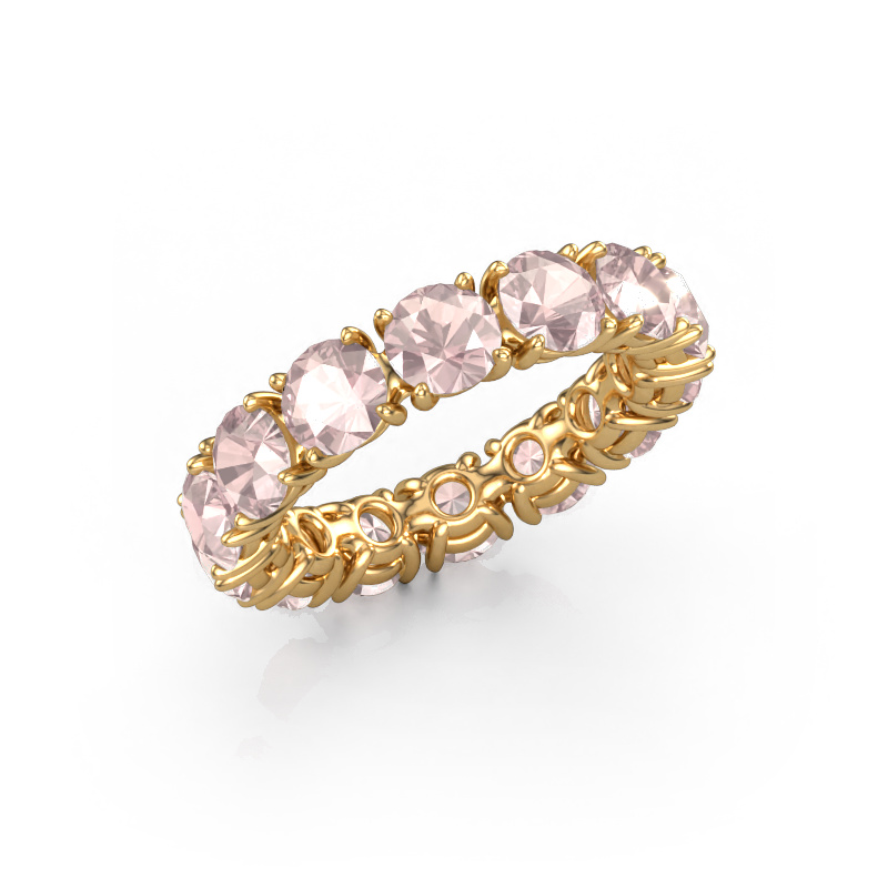 Image of Ring Vivienne 4.7 585 gold Morganite champagne 4.7 mm