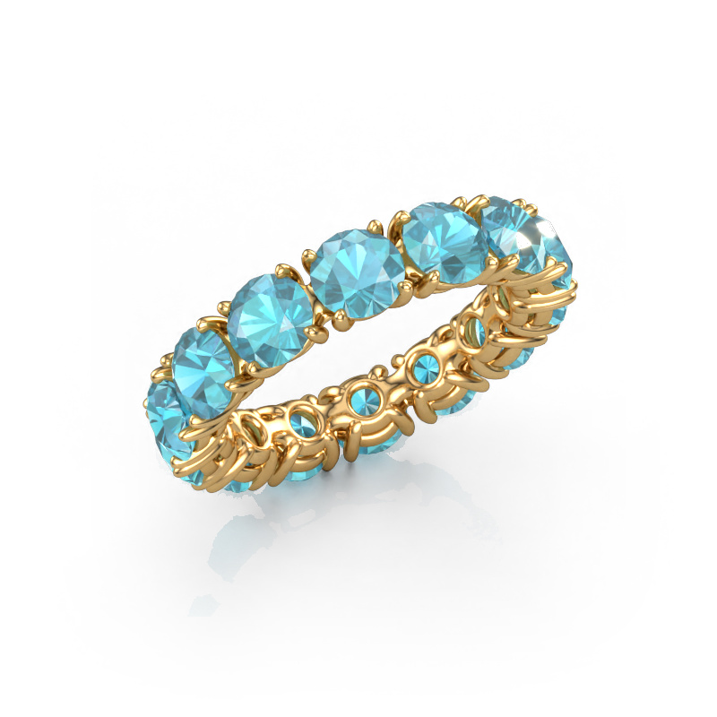 Image of Ring Vivienne 4.7 585 gold Blue topaz 4.7 mm