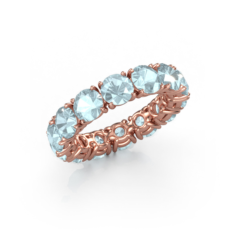 Image of Ring Vivienne 5.0 585 rose gold Aquamarine 5 mm