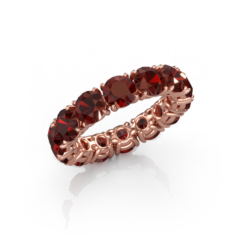 Image of Ring Vivienne 5.0 585 rose gold Garnet 5 mm