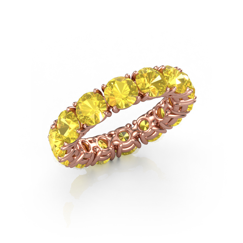 Bild von Ring Vivienne 5.0 585 Roségold Gelb Saphir 5 mm