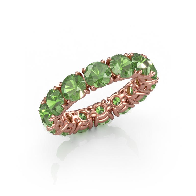 Image of Ring Vivienne 5.0 585 rose gold Tourmaline green 5 mm
