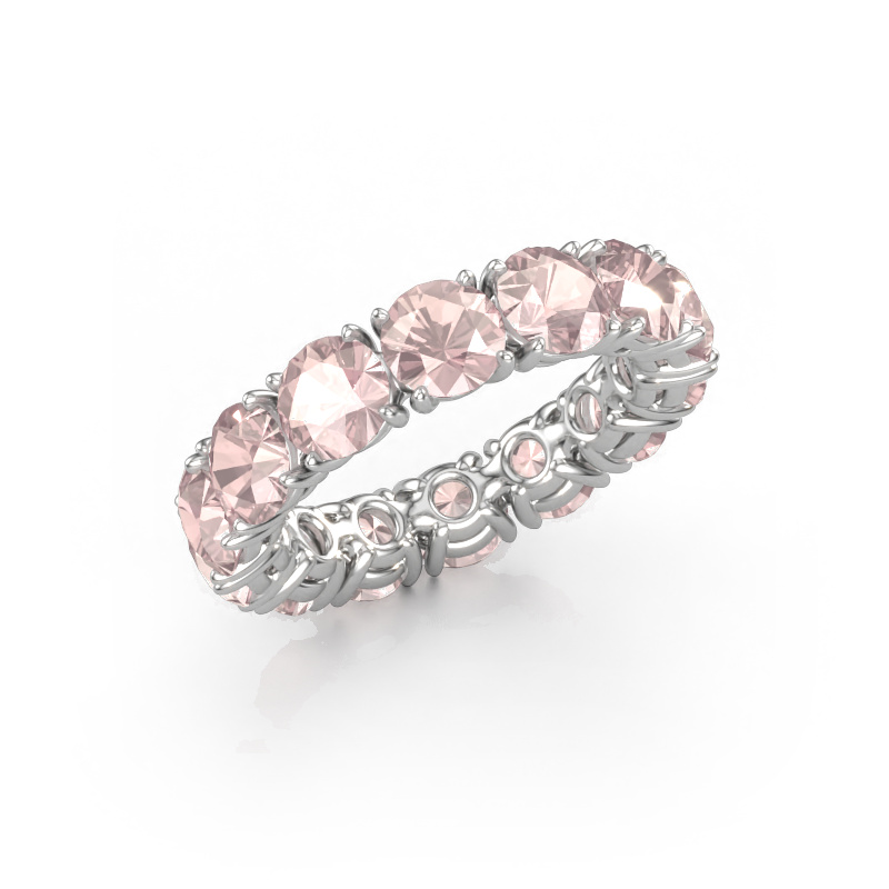 Bild av Ring Vivienne 5.0 585 vitt guld Champagnefärgad morganit 5 mm