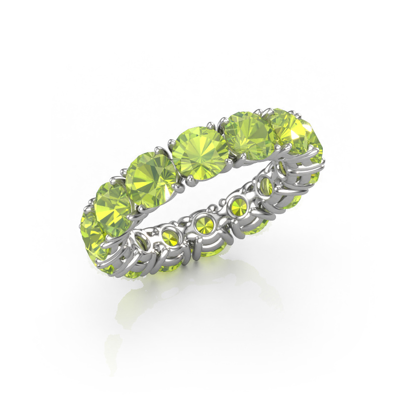 Image of Ring Vivienne 5.0 585 white gold Peridot 5 mm