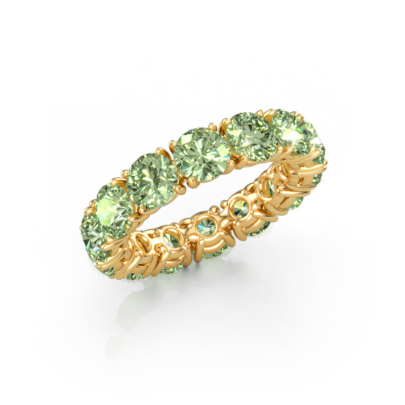 Bild av Ring Vivienne 5.0 585 gult guld Grön labbodlad diamant 5 mm