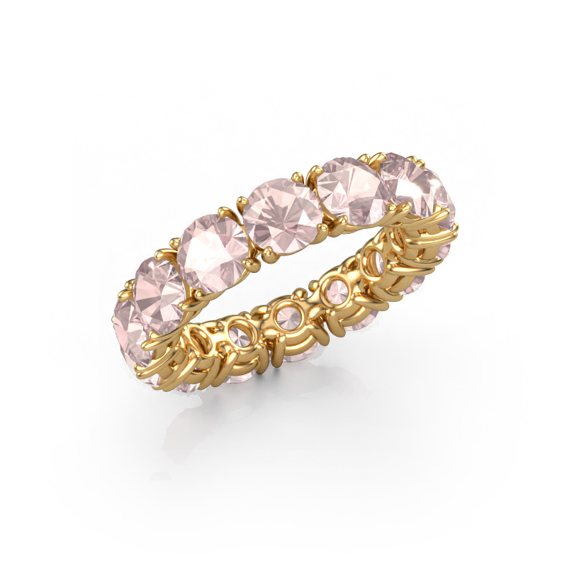 Image of Ring Vivienne 5.0 585 gold Morganite champagne 5 mm