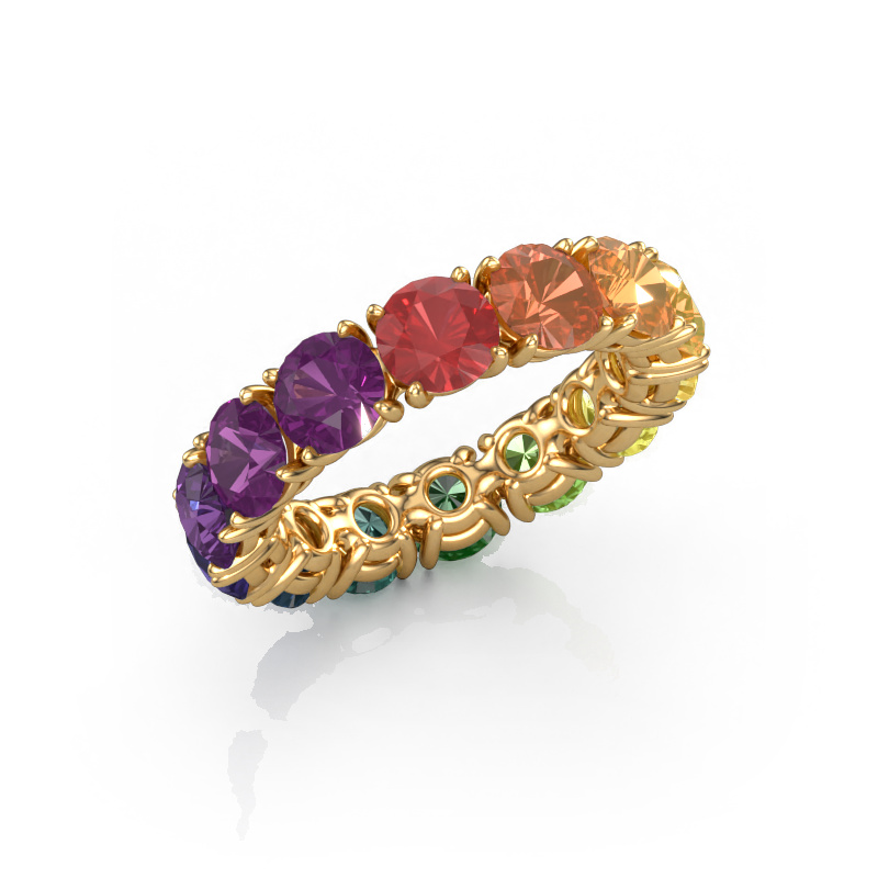Image of Ring Vivienne 5.0 585 gold Rainbow sapphire 1 5 mm