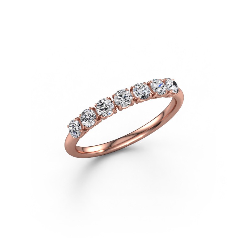 Image de Bague Vivienne Half 585 or rose Diamant synthétique 0.56 crt