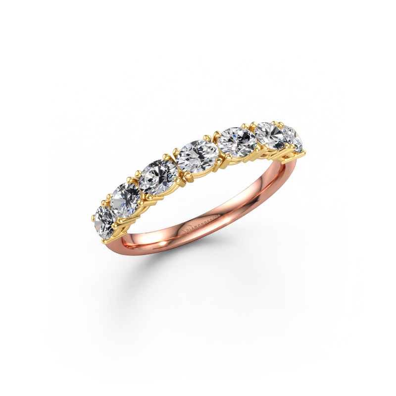 Image of Ring Vivienne half OVL 585 rose gold Lab grown diamond 1.05 crt