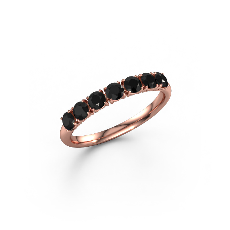 Image de Bague Vivienne Half 585 or rose Diamant noir 0.798 crt