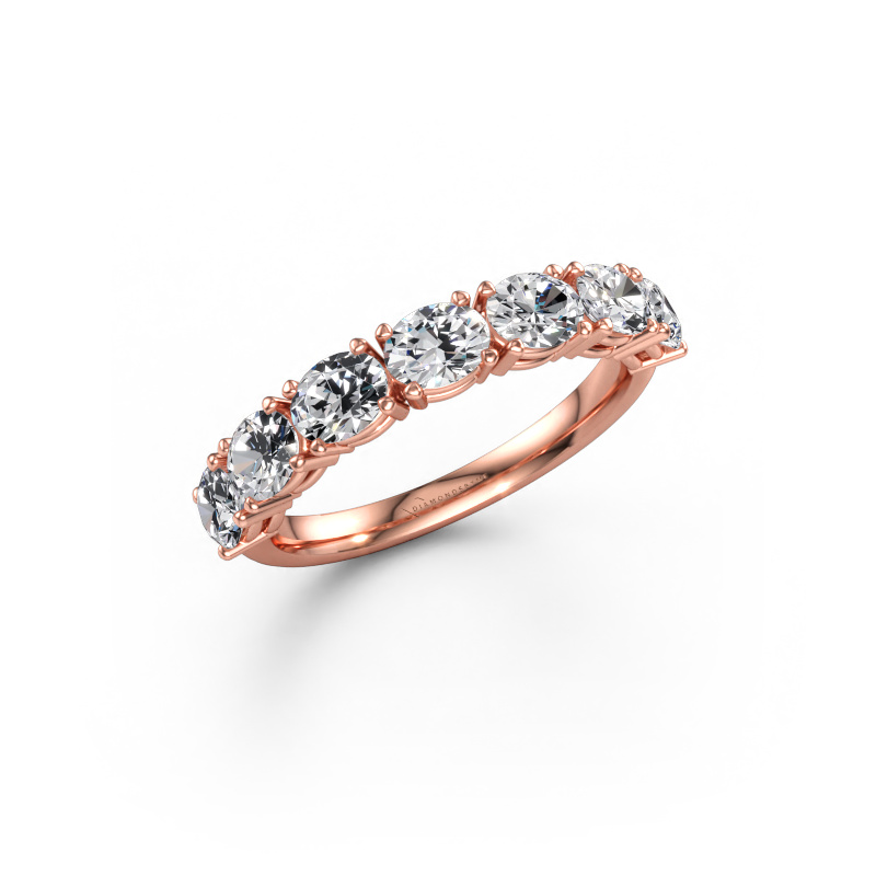 Immagine di Anello Vivienne half OVL 585 oro rosa Diamante 1.47 crt