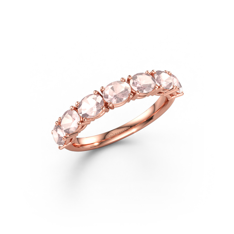 Bild av Ring Vivienne half OVL 585 roséguld Champagnefärgad morganit 4.5x3.5 mm