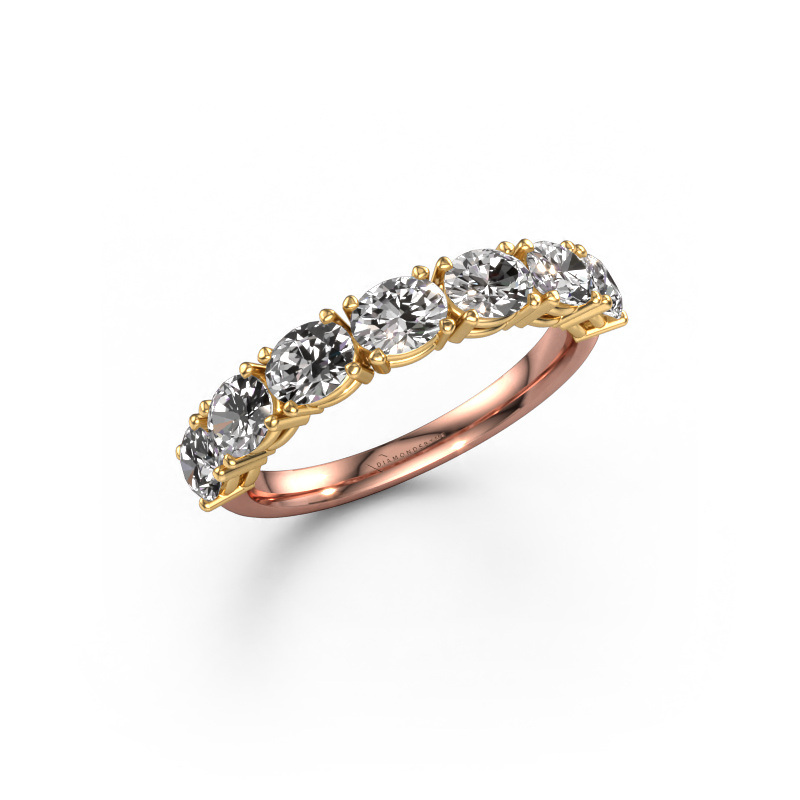 Afbeelding van Ring Vivienne half OVL 585 rosé goud Lab-grown diamant 1.47 crt