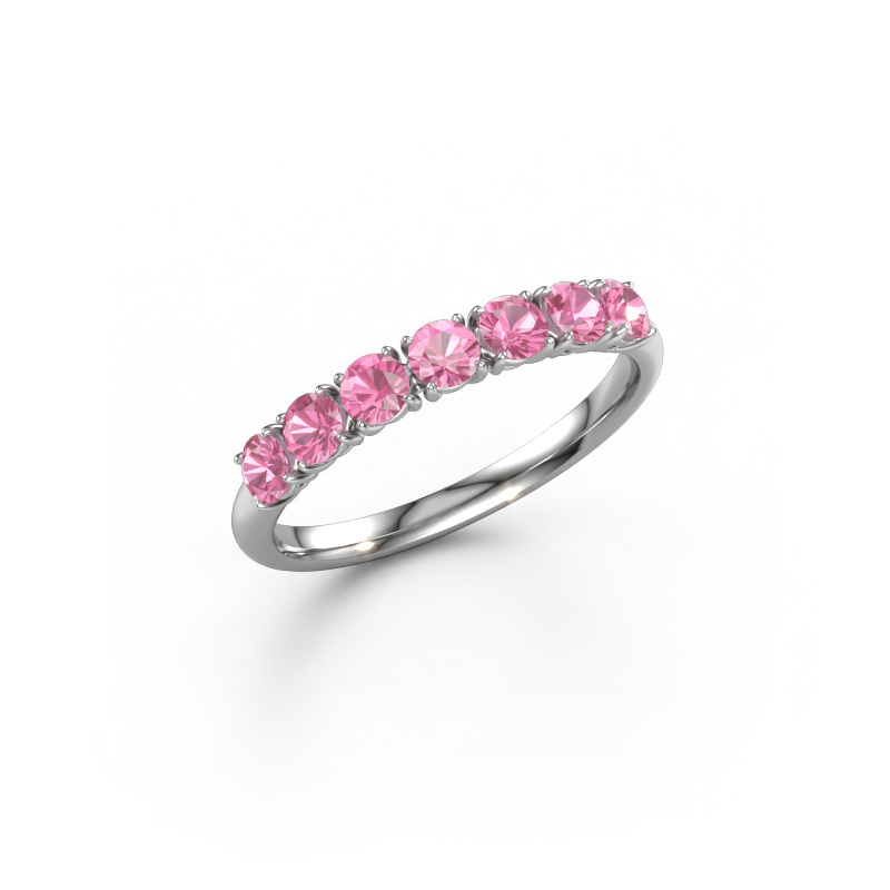 Image of Ring Vivienne Half 585 white gold Pink sapphire 2.9 mm
