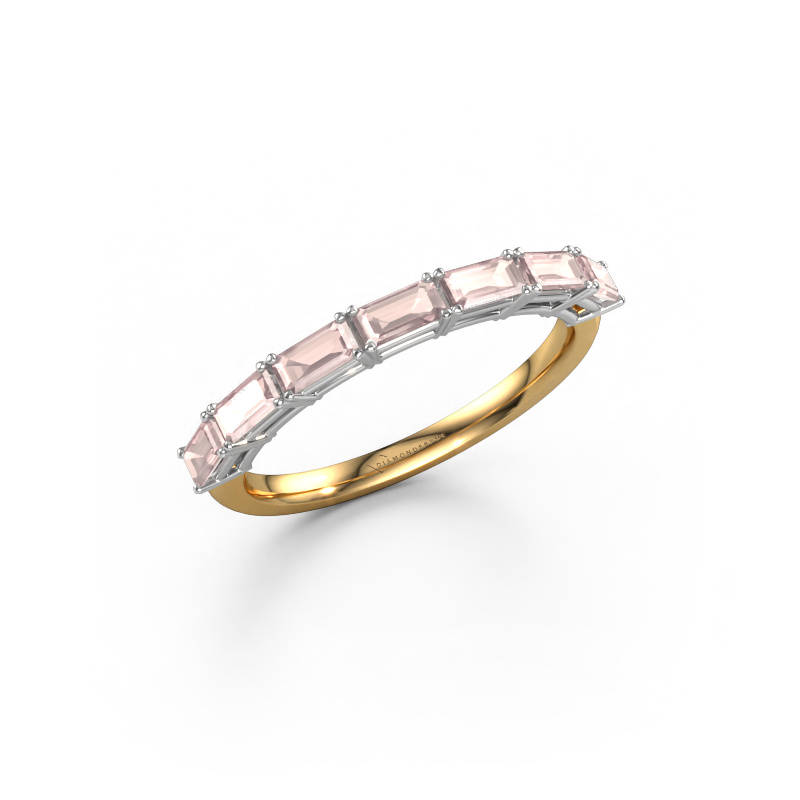 Bild von Ring Vivienne half EME 585 Gold Morganit Champagner 4x2 mm