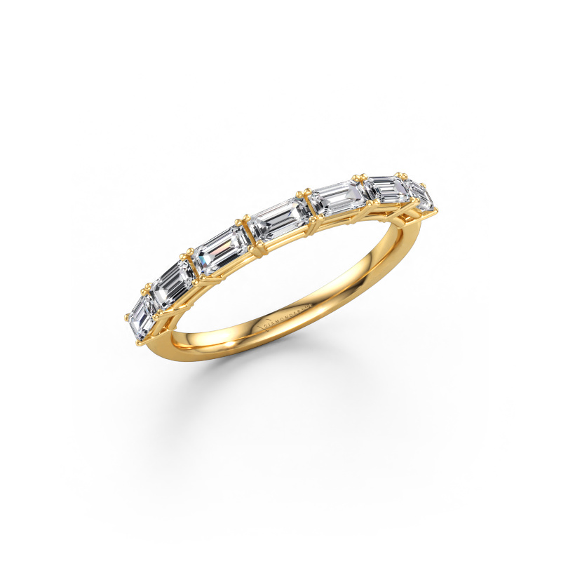 Bild av Ring Vivienne half EME 585 gult guld Diamant efter eget val 4x2 mm