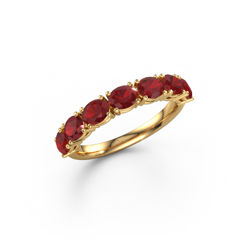 Image de Bague Vivienne half OVL 585 or jaune Rubis 4.5x3.5 mm