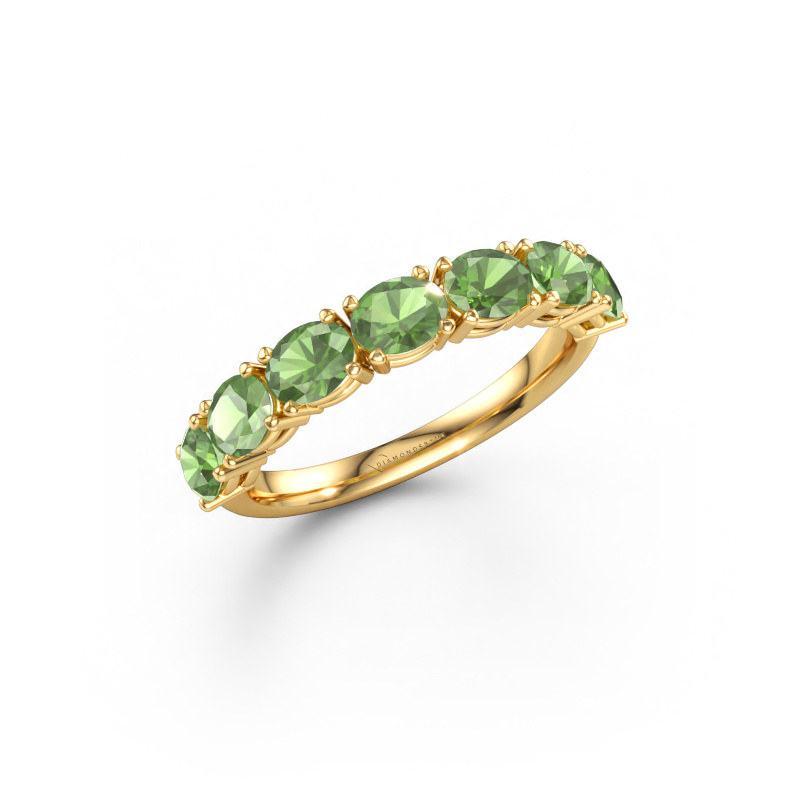 Bild von Ring Vivienne half OVL 585 Gold Turmalin grün 4.5x3.5 mm