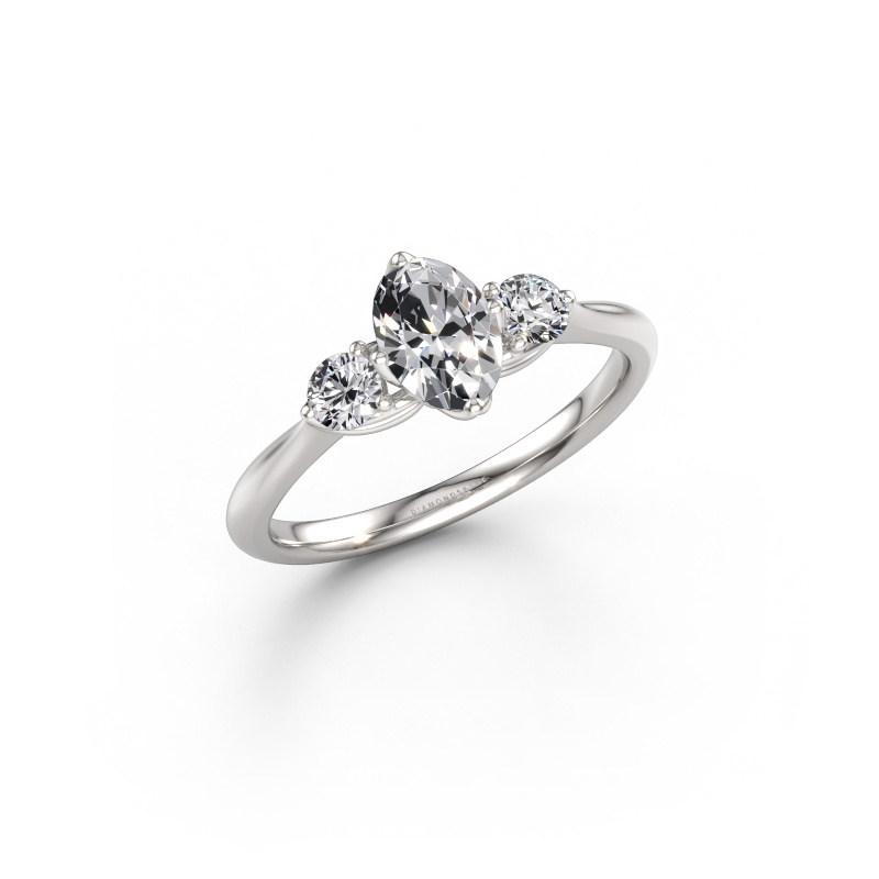 Immagine di Anello di fidanzamento Vosje OVL 950 platino Diamante 0.84 crt