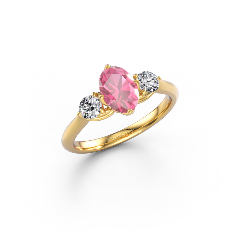 Bild von Verlobungsring Vosje OVL 585 Gold Pink Saphir 7,5x5,5 mm