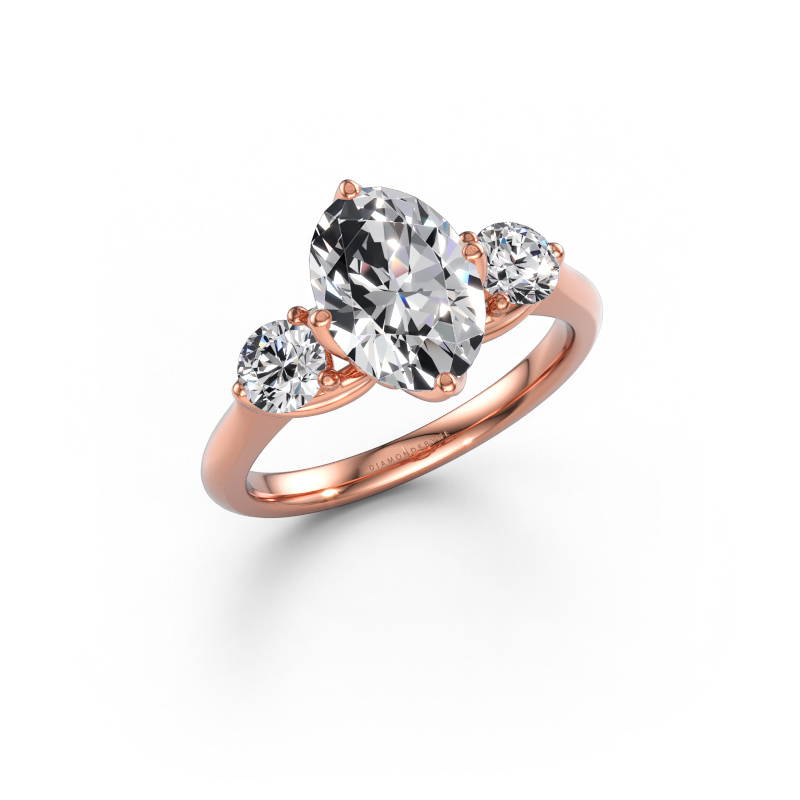 Immagine di Anello di fidanzamento Vosje OVL 585 oro rosa Diamante 2.40 crt