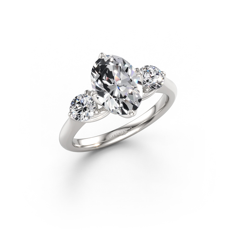 Immagine di Anello di fidanzamento Vosje OVL 585 oro bianco Diamante 2.40 crt