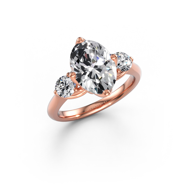 Immagine di Anello di fidanzamento Vosje OVL 585 oro rosa Diamante 3.30 crt