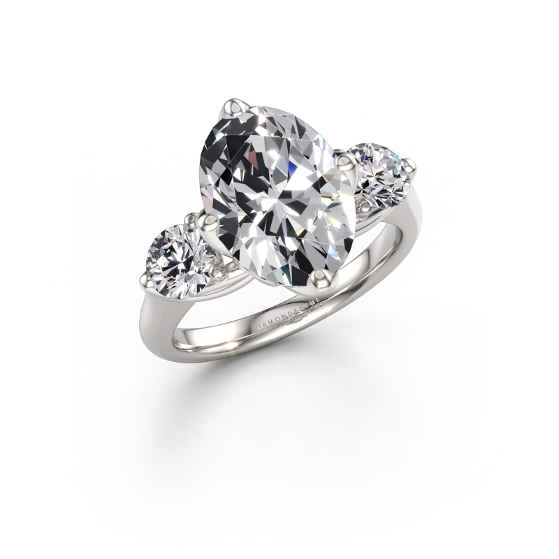 Immagine di Anello di fidanzamento Vosje OVL 950 platino Diamante lab grown 4.65 crt