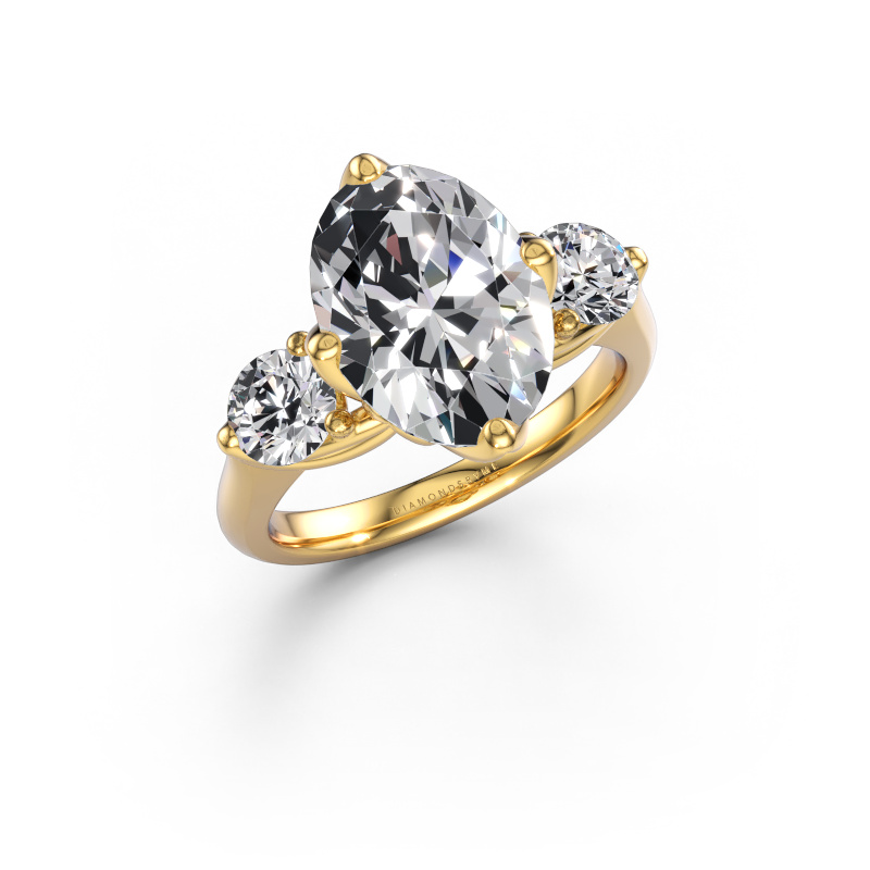 Bild av Förlovningsring Vosje OVL 585 gult guld Labbodlad diamant 4.65 crt