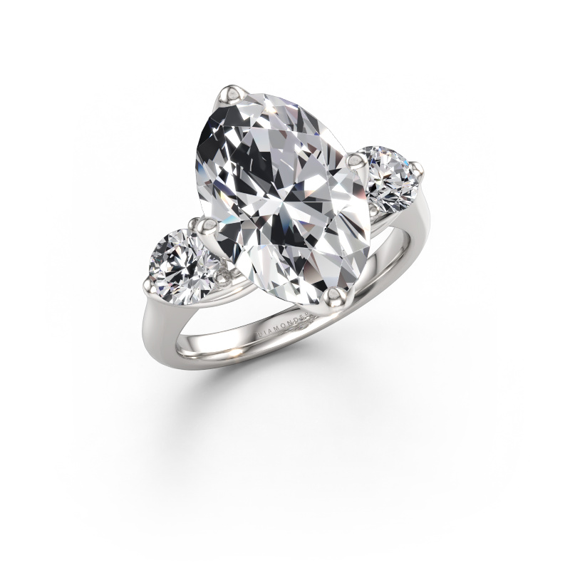 Immagine di Anello di fidanzamento Vosje OVL 950 platino Diamante lab grown 5.85 crt