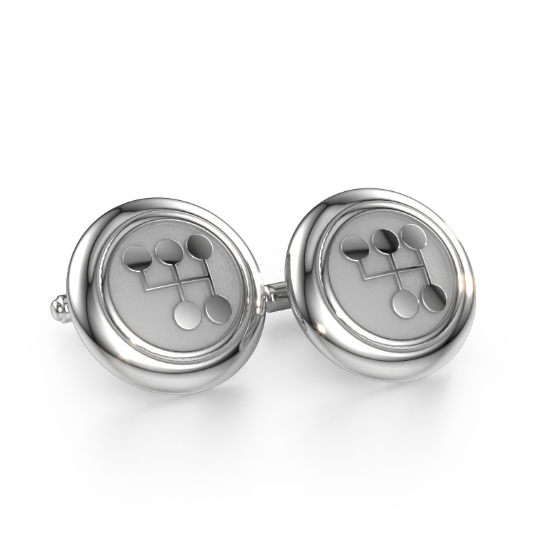 Image of Cufflinks Wannes 585 white gold
