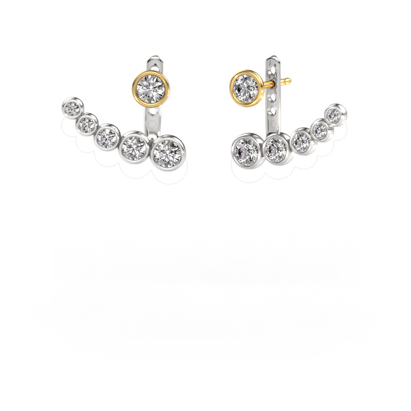 Image de Boucles d'oreilles Wendy 585 or blanc Diamant 1.69 crt