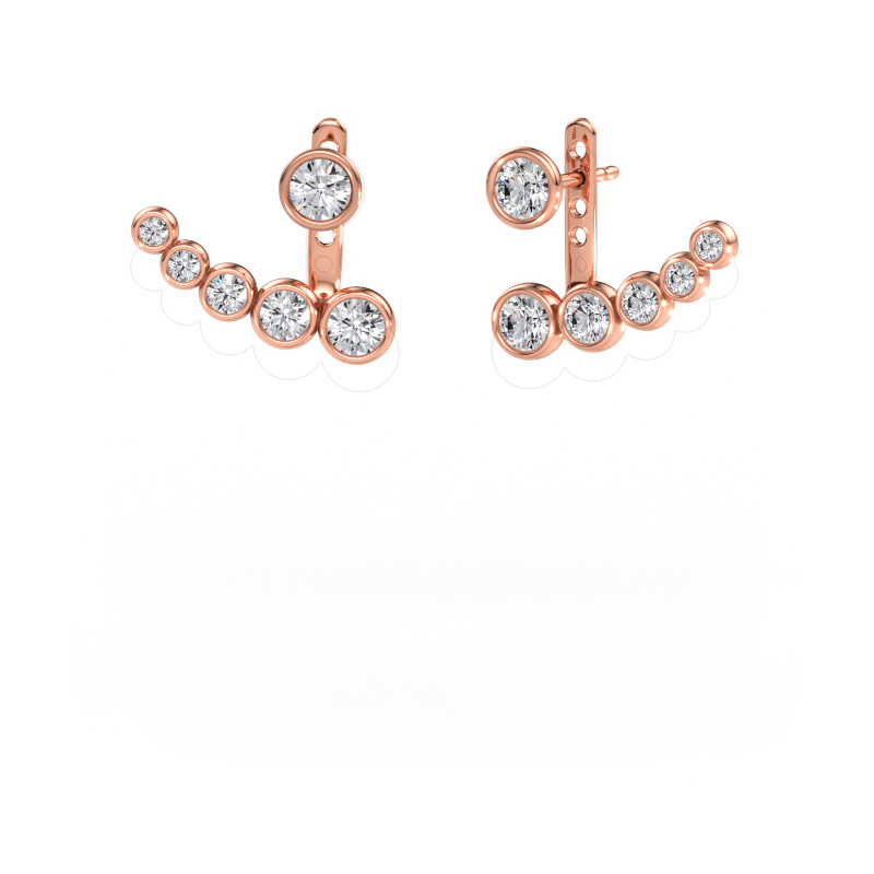 Immagine di Orecchini Wendy 585 oro rosa Diamante lab grown 1.79 crt