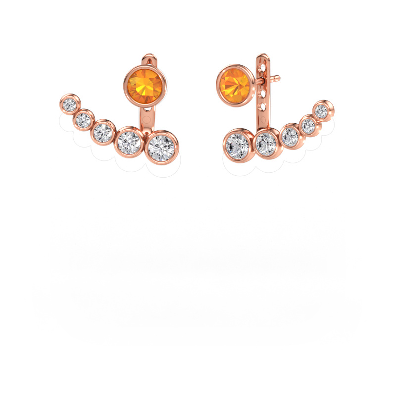Bild av örhängen Wendy 585 roséguld Citrin 5 mm