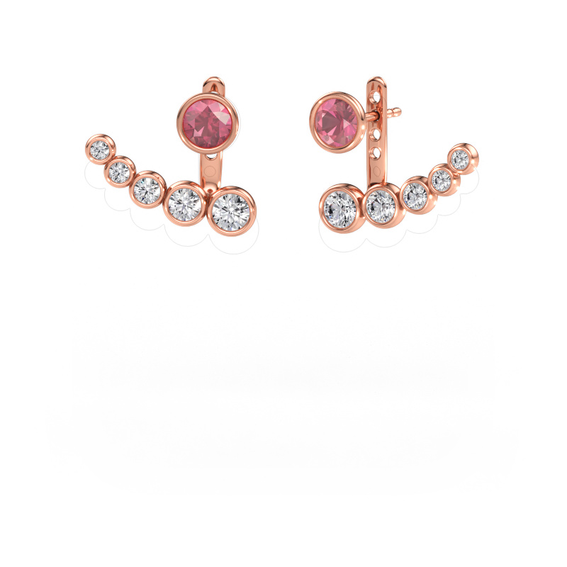 Bild av örhängen Wendy 585 roséguld Rosa turmalin 5 mm