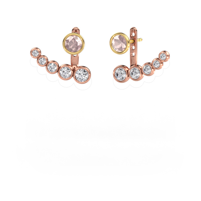 Bild von Ohrringe Wendy 585 Roségold Morganit Champagner 5 mm