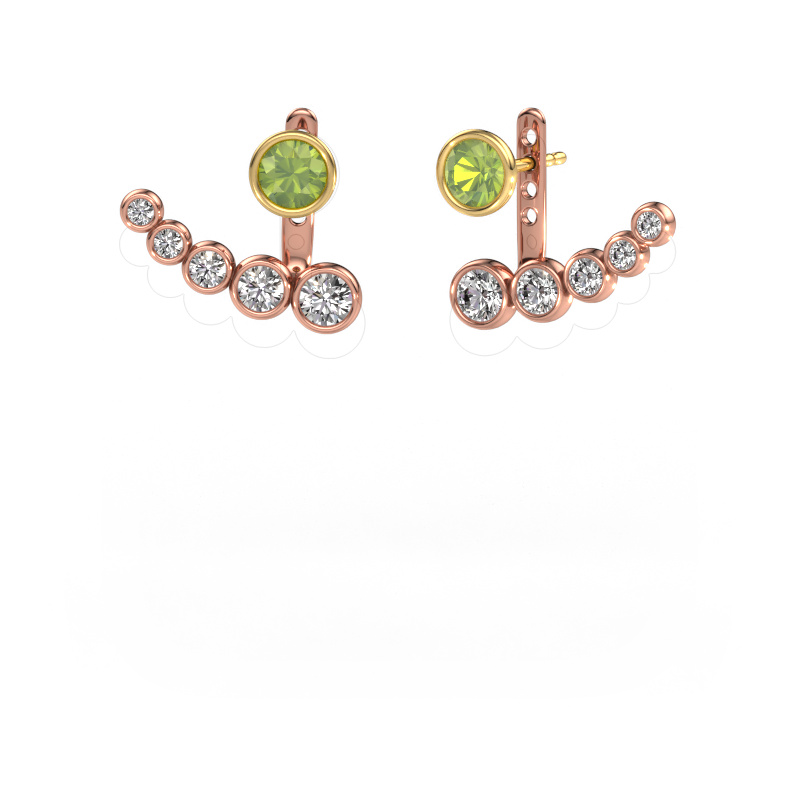 Bild von Ohrringe Wendy 585 Roségold Peridot 5 mm