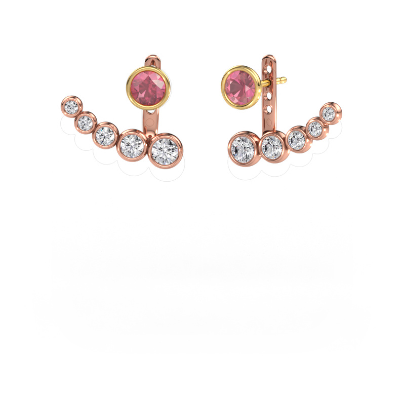 Bild von Ohrringe Wendy 585 Roségold Turmalin rosa 5 mm