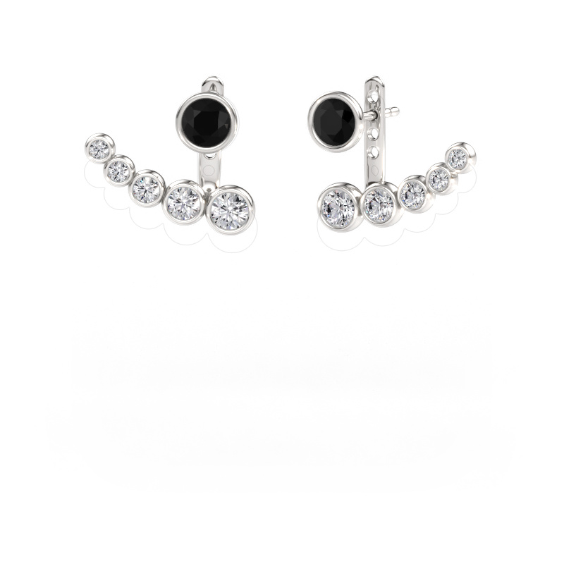 Immagine di Orecchini Wendy 585 oro bianco Diamante nero 2.39 crt