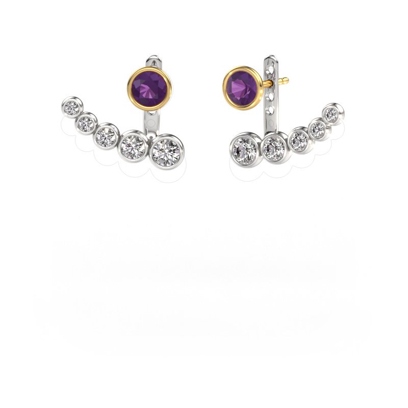 Image of Earrings Wendy 585 white gold Amethyst 5 mm