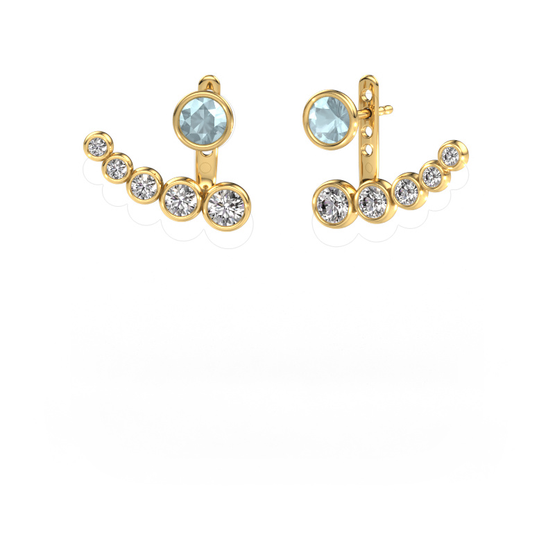 Image of Earrings Wendy 585 gold Aquamarine 5 mm