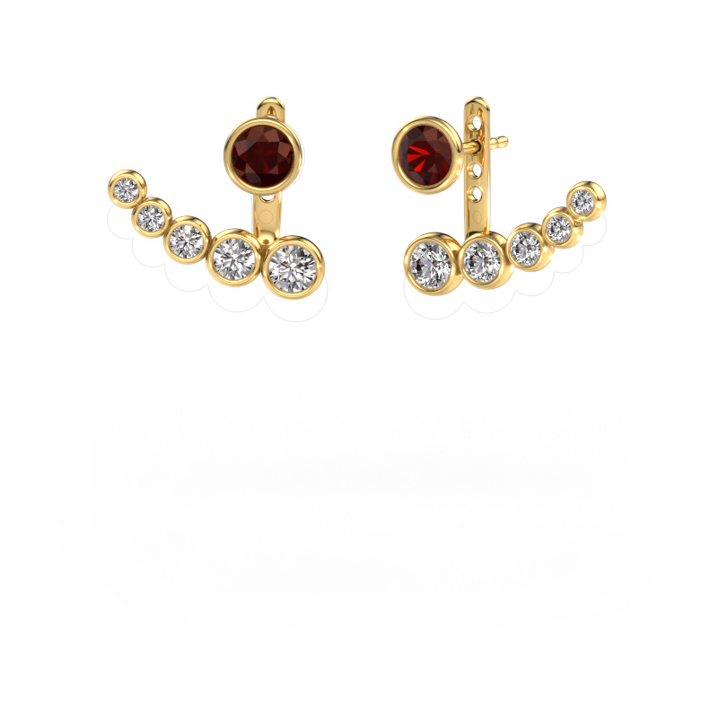 Image of Earrings Wendy 585 gold Garnet 5 mm