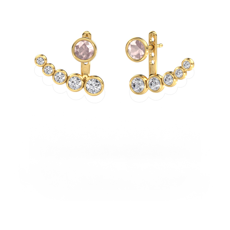 Bild von Ohrringe Wendy 585 Gold Morganit Champagner 5 mm