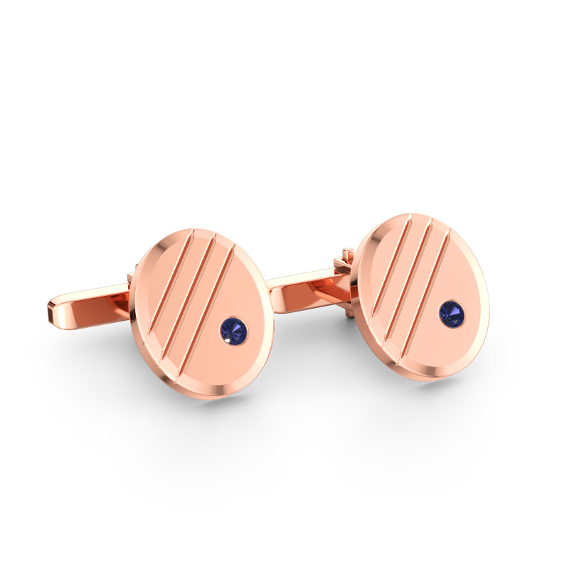 Immagine di Gemelli Wesley 585 oro rosa Zaffiro 2.7 mm
