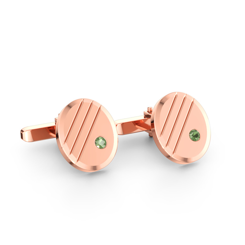 Immagine di Gemelli Wesley 585 oro rosa Tormalina verde 2.7 mm