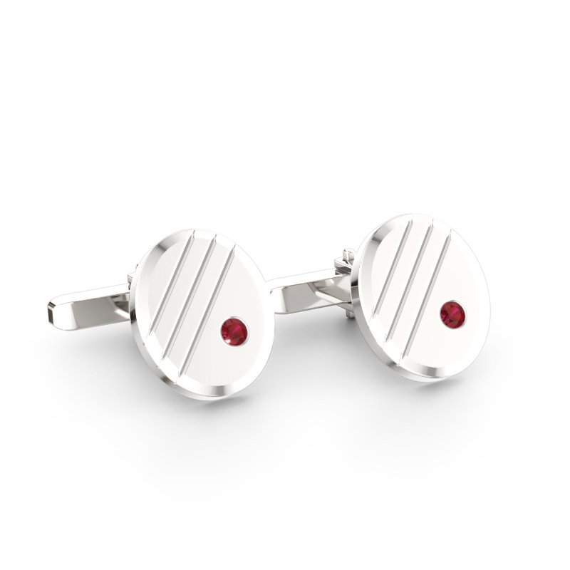 Immagine di Gemelli Wesley 585 oro bianco Rubino 2.7 mm
