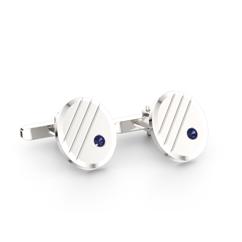 Immagine di Gemelli Wesley 585 oro bianco Zaffiro 2.7 mm