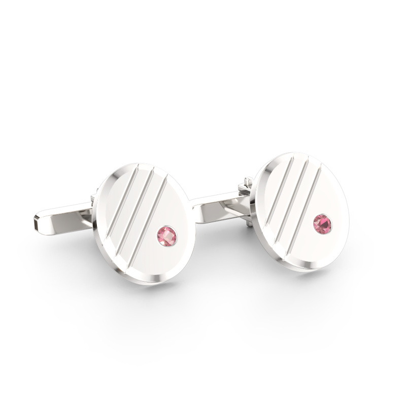 Immagine di Gemelli Wesley 585 oro bianco Tormalina rosa 2.7 mm