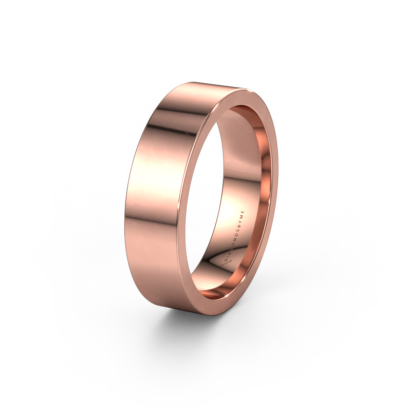 Image of Wedding ring WH0100M16BP 585 rose gold ±0.24x0.08 in